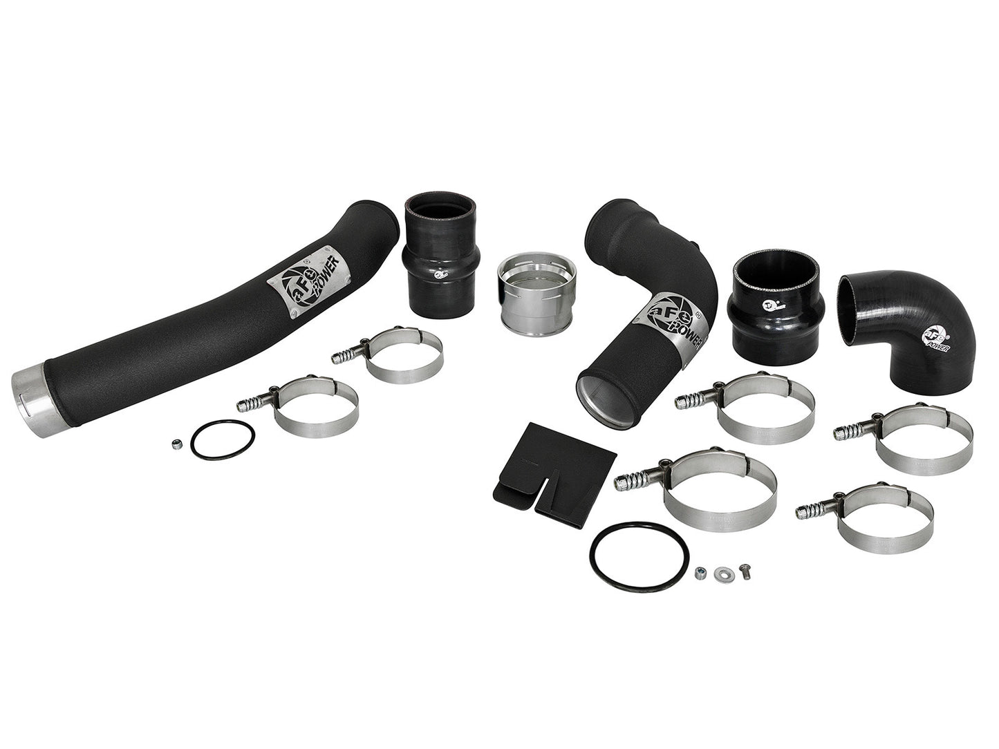 BladeRunner 3 Inch Aluminum Hot and Cold Charge Pipe Kit Black Ford Diesel Trucks 17-22 V8-6.7L (td) aFe Power