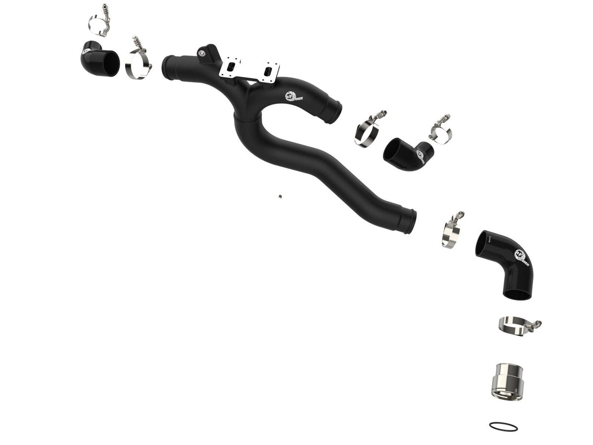 BladeRunner 3 Inch Aluminum Hot Charge Pipe Black Kia Stinger 18-23 V6-3.3L (tt) aFe Power aFe Power