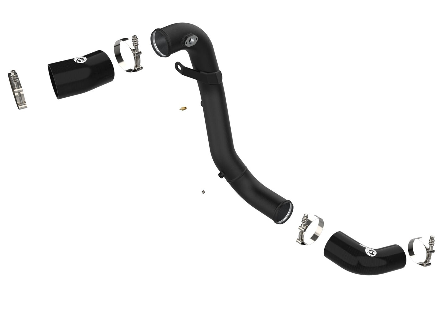 BladeRunner 3 Inch Aluminum Cold Charge Pipe Black Kia Stinger 18-23 V6-3.3L (tt) aFe Power