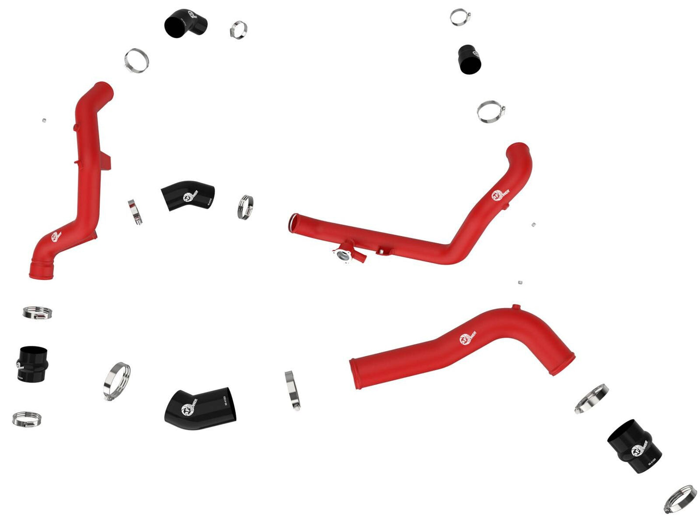 BladeRunner 2-1/4 Inch & 2-3/4 Inch Aluminum Hot and Cold Charge Pipe Kit Red Ford Explorer St 20-21 V6-3.0L (tt) aFe Power