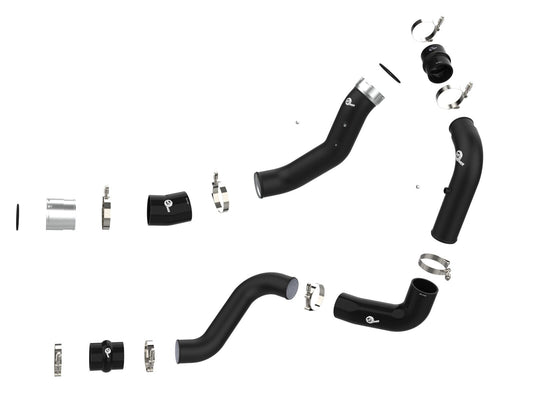 BladeRunner Aluminum Hot and Cold Charge Pipe Kit Black GM Diesel Trucks 24-26 V8-6.6L (td) L5P aFe Power