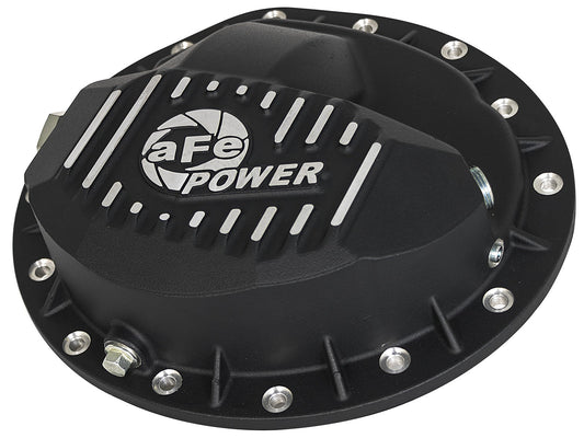 Pro Series Front Differential Cover Black w/ Machined Fins Dodge Diesel Trucks 03-12 L6-5.9/6.7L (td) aFe Power aFe Power