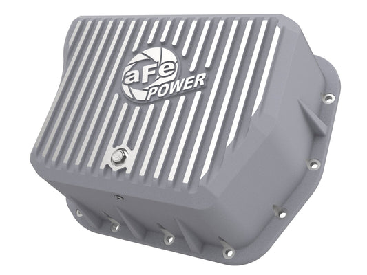 Street Series Transmission Pan Raw w/ Machined Fins Dodge Diesel Trucks 94-07 L6-5.9L (td) aFe Power aFe Power