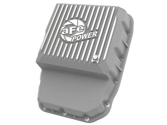 Street Series Transmission Pan Raw w/ Machined Fins Dodge Diesel Trucks 07.5-12 L6-6.7L (td) aFe Power aFe Power