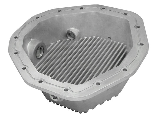 Street Series Rear Differential Cover Raw w/ Machined Fins Dodge Diesel Trucks 03-05 L6-5.9L (td) aFe Power