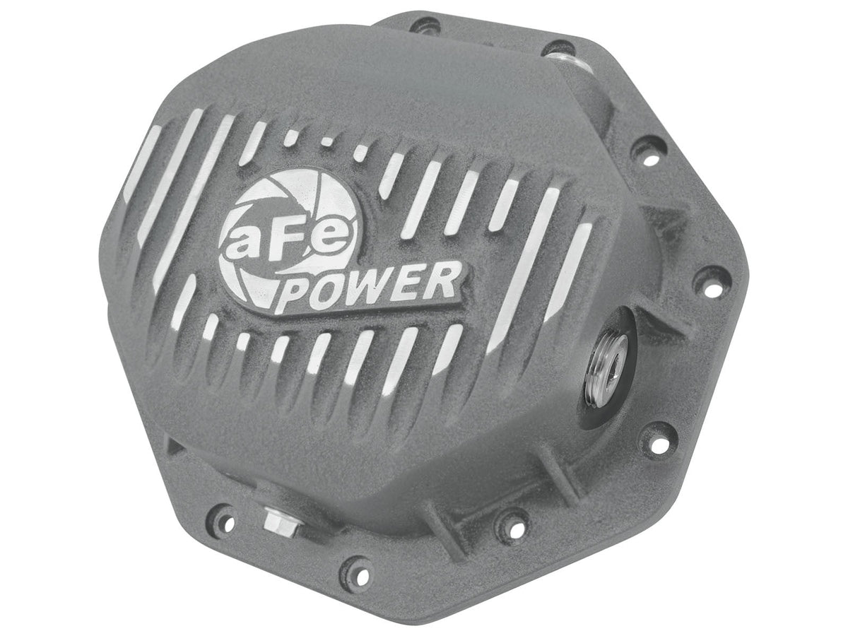 Street Series Rear Differential Cover Raw w/ Machined Fins Dodge 1500 94-18/ Ram EcoDiesel 14-22 (Corporate 9.25-12) aFe Power aFe Power