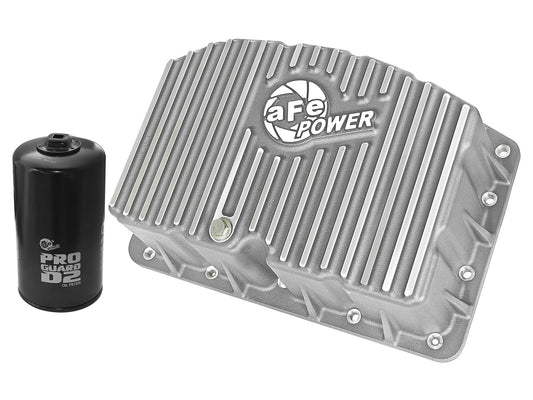 Street Series Engine Oil Pan Raw w/ Machined Fins Ford Diesel Trucks 11-26 V8-6.7L (td) aFe Power aFe Power