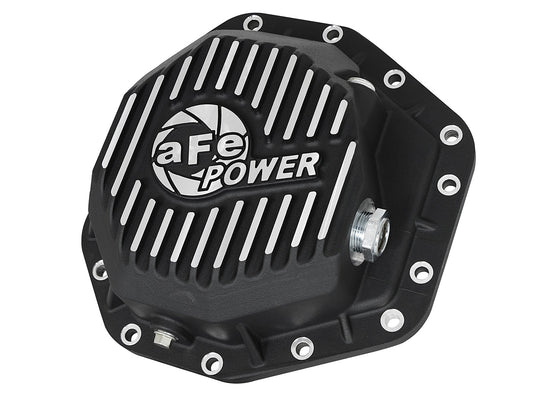 Pro Series Rear Differential Cover Black w/ Machined Fins Ford Diesel Trucks 17-23 V8-6.7L (td) (Dana M275-14) aFe Power aFe Power