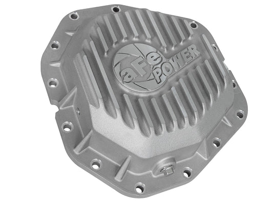 Street Series Rear Differential Cover Raw w/ Machined Fins Ford Diesel Trucks 17-23 V8-6.7L (td) (Dana M300-14) aFe Power
