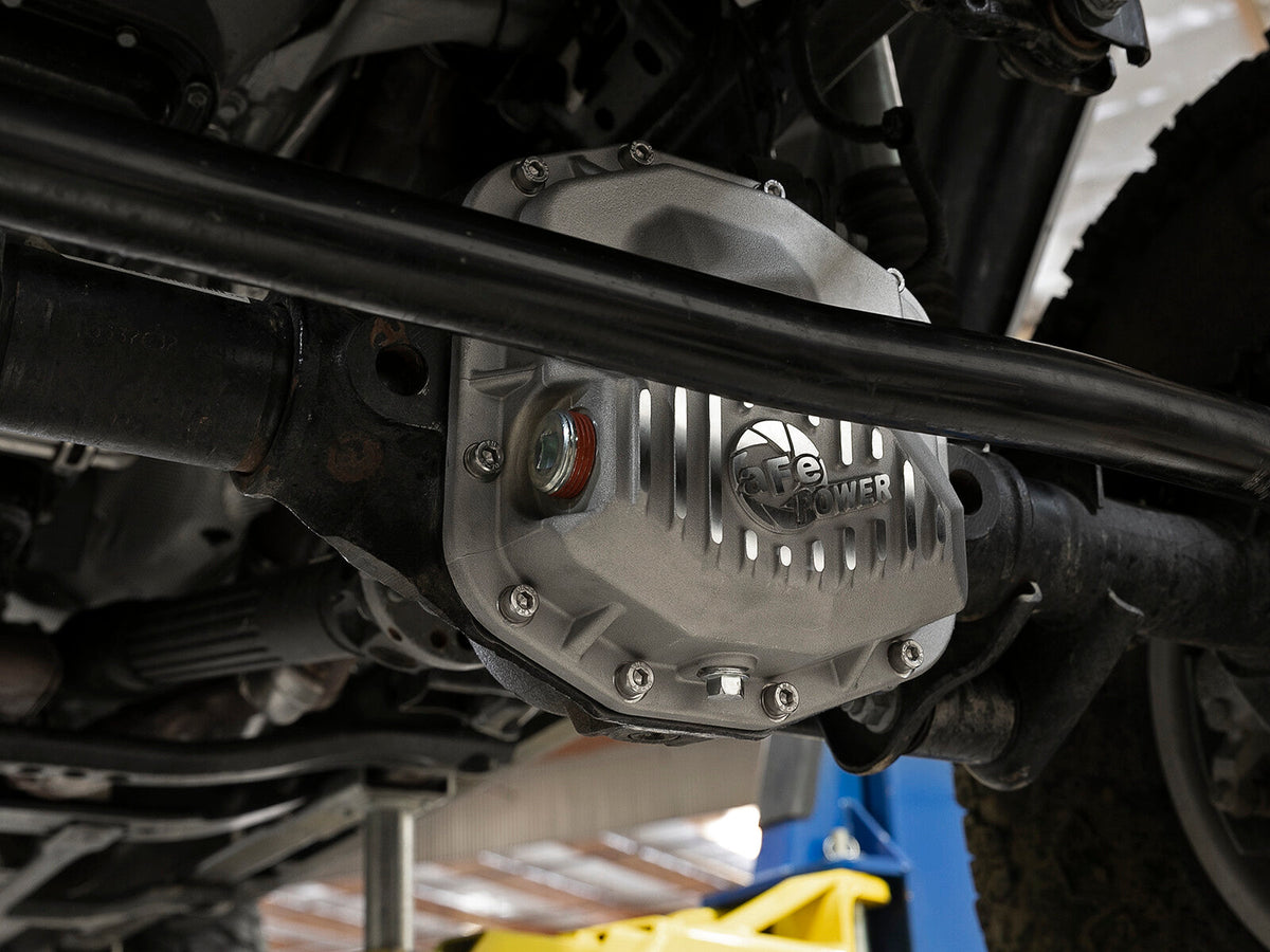 Street Series Front Differential Cover Raw Finish w/ Machined Fins Jeep Wrangler (Jl) 18-23/ Gladiator (Jt) 20-23 (Dana M210) aFe Power aFe Power