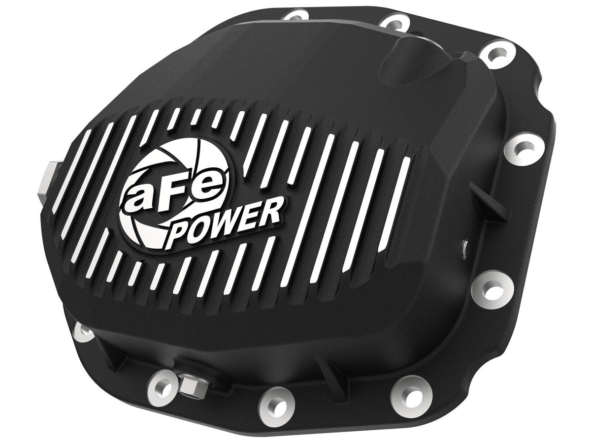 Pro Series Rear Differential Cover Black w/ Machined Fins Ford F-150 15-23 (Super 8.8-12) aFe Power aFe Power