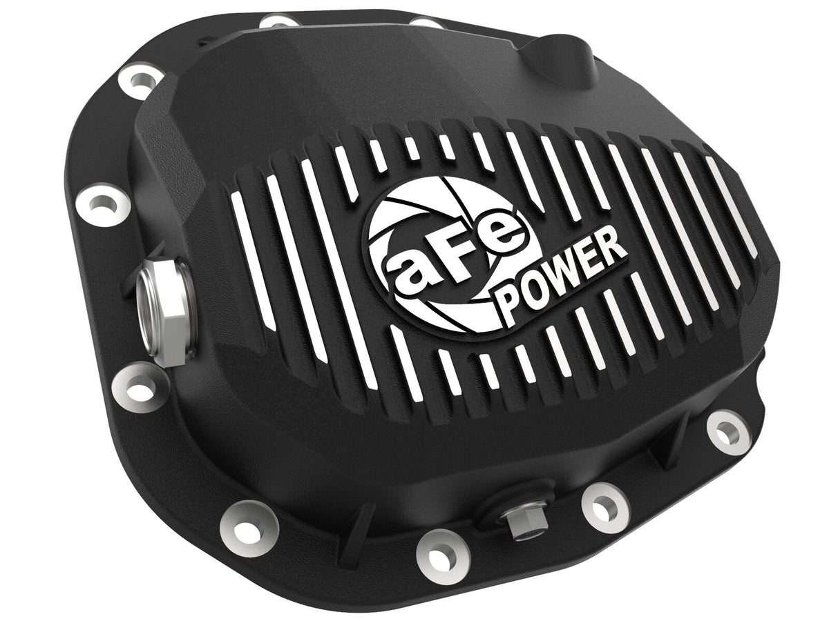 Pro Series Rear Differential Cover Black w/ Machined Fins Ford F-150 15-23 (Super 8.8-12) aFe Power aFe Power