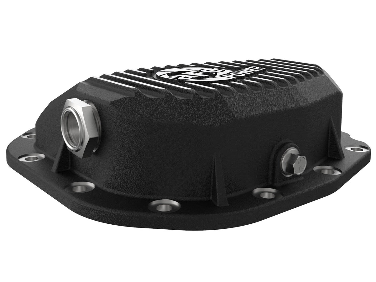 Pro Series Rear Differential Cover Black w/ Machined Fins Ford F-150 15-23 (Super 8.8-12) aFe Power aFe Power