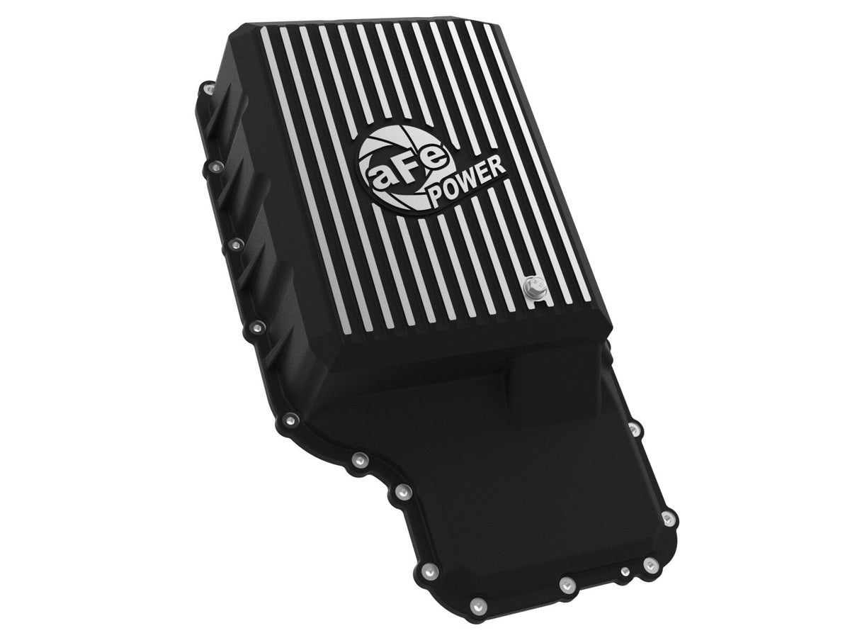 Pro Series Transmission Pan Black w/ Machined Fins Ford Trucks 20-22 (10R140 Transmission) aFe Power aFe Power