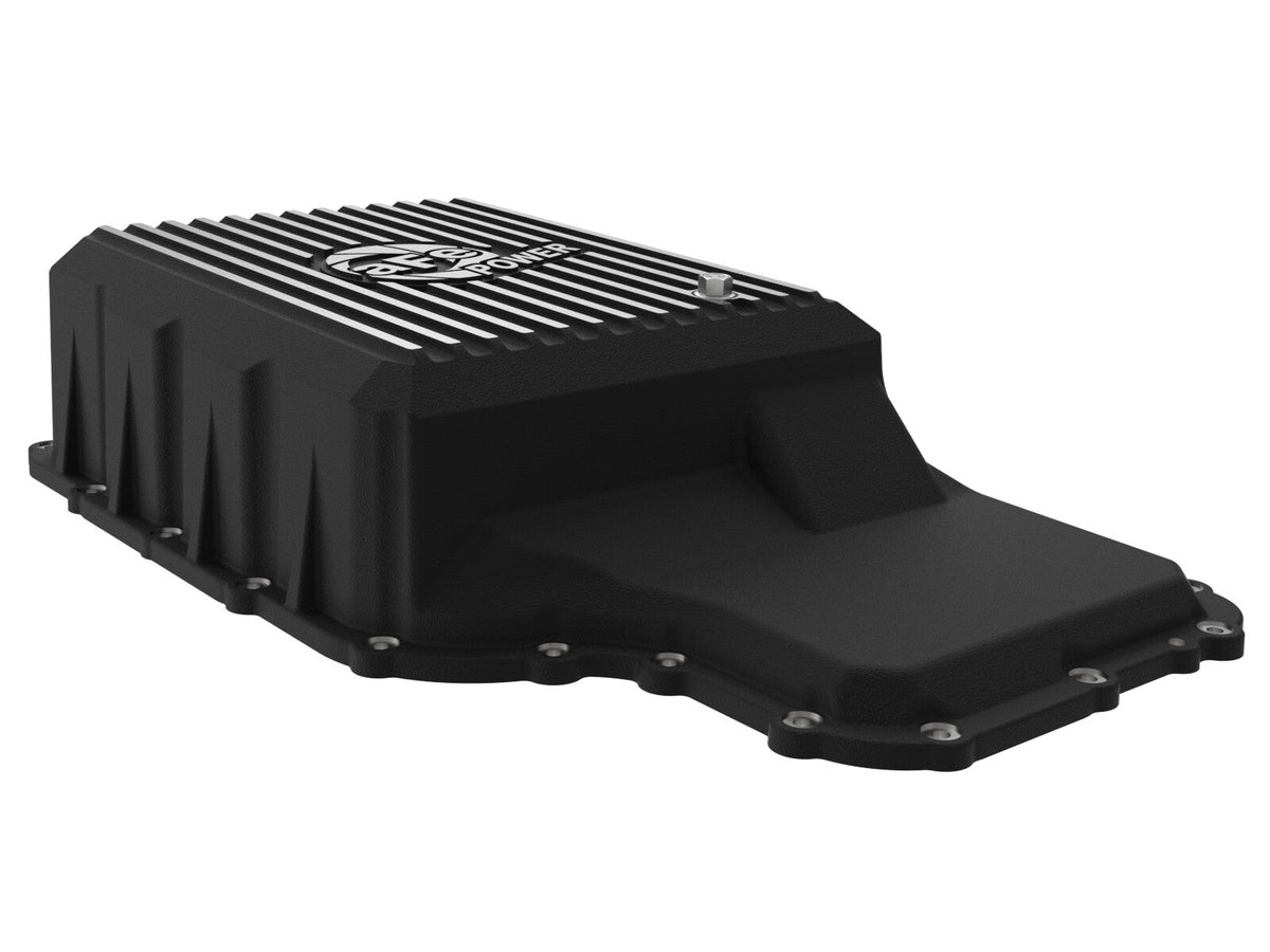Pro Series Transmission Pan Black w/ Machined Fins Ford Trucks 20-22 (10R140 Transmission) aFe Power aFe Power