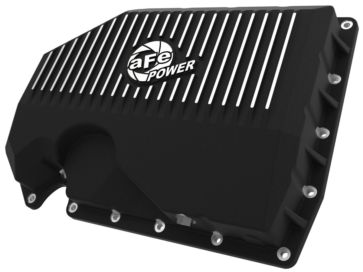 Pro Series Engine Oil Pan Black w/ Machined Fins VW Cars 05-21 L4-1.8/2.0L aFe Power aFe Power