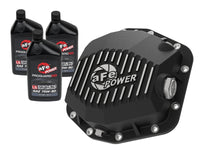 Pro Series Rear Differential Cover Black w/ Machined Fins & Gear Oil Ford Bronco 21-23 L4-2.3L (t)/V6-2.7L (t) (Dana M220) aFe Power aFe Power