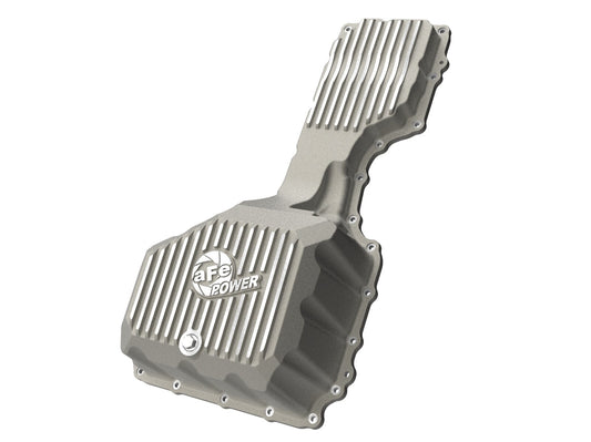 Street Series Engine Oil Pan Raw w/ Machined Fins GM Diesel Trucks 17-19 V8-6.6L (td) L5P aFe Power aFe Power