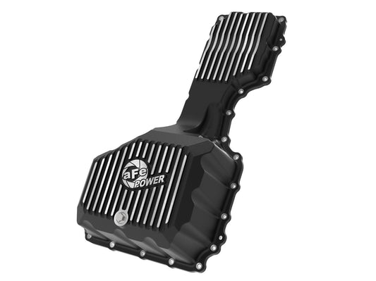Pro Series Engine Oil Pan Black w/ Machined Fins GM Diesel Trucks 17-19 V8-6.6L (td) L5P aFe Power aFe Power