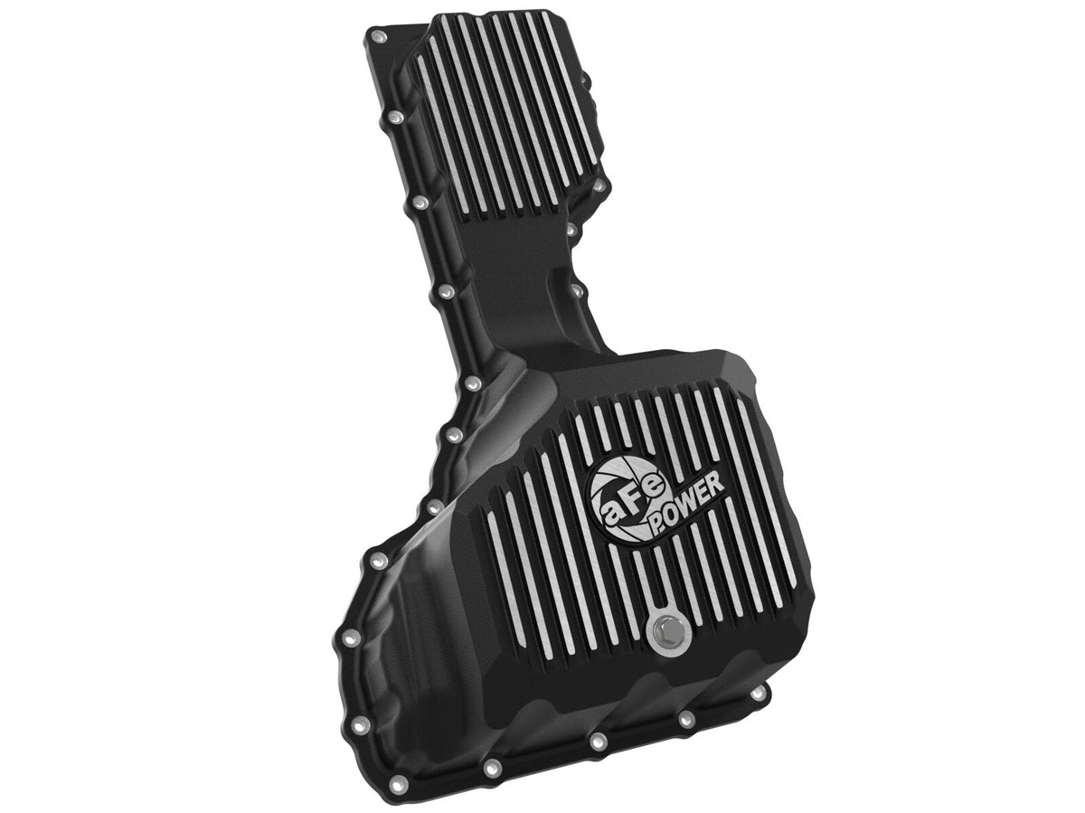 Pro Series Engine Oil Pan Black w/ Machined Fins GM Diesel Trucks 20-26 V8-6.6L (td) L5P aFe Power aFe Power