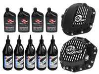 Front & Rear Diff Guard Package w/ Oil Ford Diesel Trucks 17-22 V8 (Dana Super 60 & Dana M275-14) aFe Power aFe Power