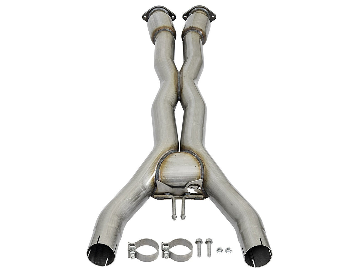 Twisted Steel X-Pipe 3 Inch 304 Stainless Steel w/ Cat Chevrolet Corvette (C7) & Z06 14-19 V8-6.2L/6.2L (sc) aFe Power aFe Power