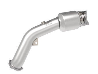 compare product Twisted Steel Downpipe 3 Inch 304 Stainless Steel w/ Cat Audi A4/A5 (B8) 09-16 L4-2.0L (t) aFe Power