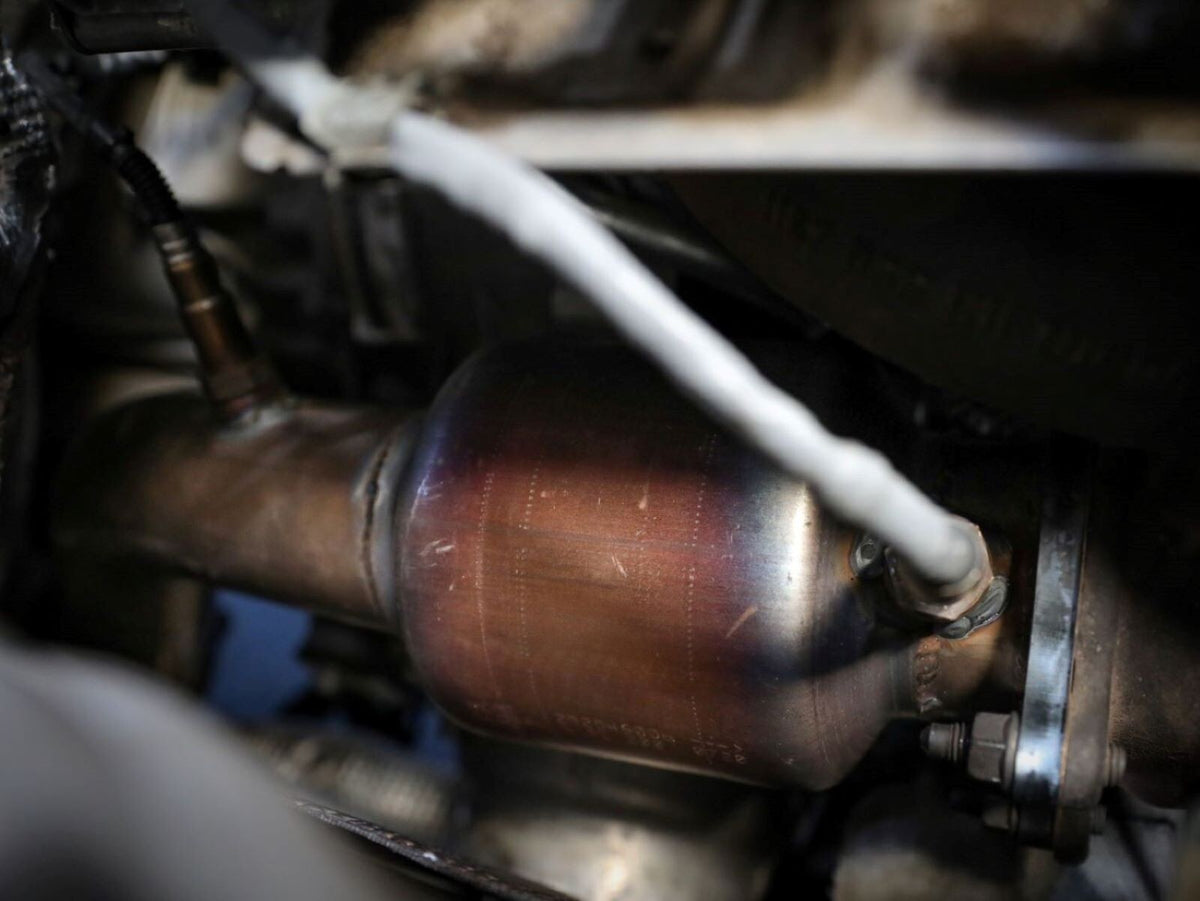 Twisted Steel Downpipe 3 Inch 304 Stainless Steel w/ Cat Audi A4/A5 (B8) 09-16 L4-2.0L (t) aFe Power aFe Power