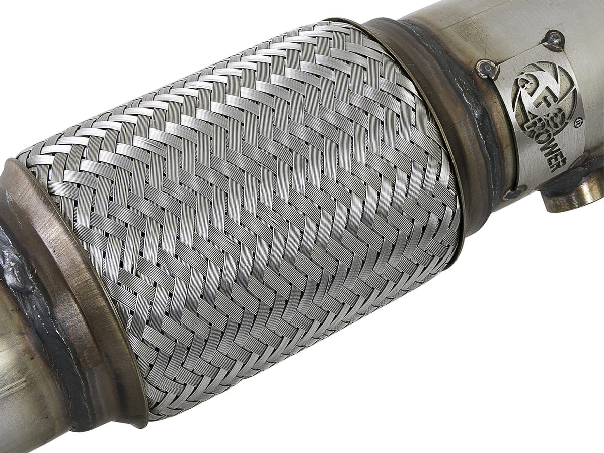 Twisted Steel Downpipe 2-1/2 Inch 304 Stainless Steel w/ Cat Hyundai Elantra 17-19 L4-1.6L (t) aFe Power aFe Power