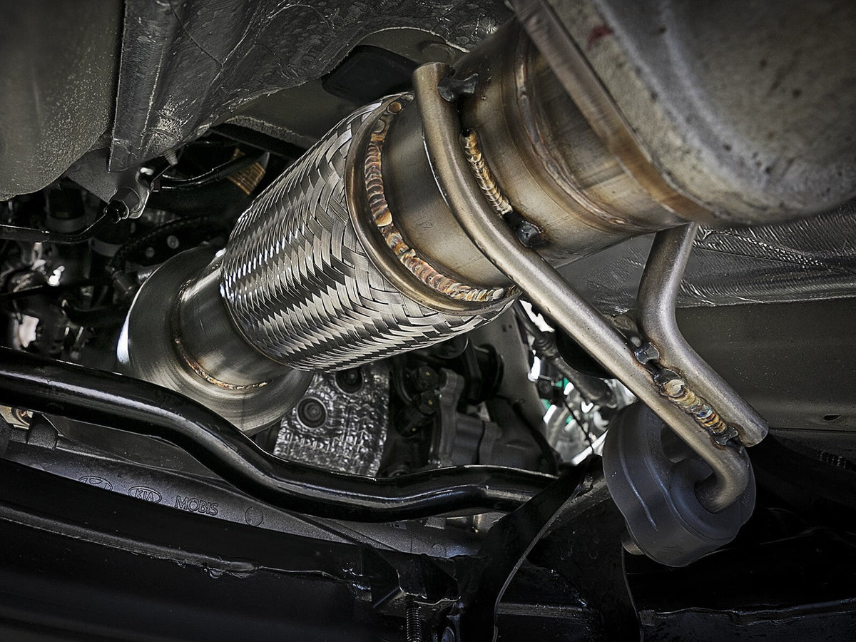 Twisted Steel Downpipe 2-1/2 Inch 304 Stainless Steel w/ Cat Hyundai Elantra 17-19 L4-1.6L (t) aFe Power aFe Power