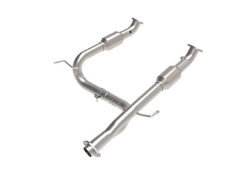 compare product Twisted Steel Y-Pipe 2 to 3 Inch 409 Stainless Steel w/ Cat Toyota Tacoma 05-15 V6-4.0L aFe Power