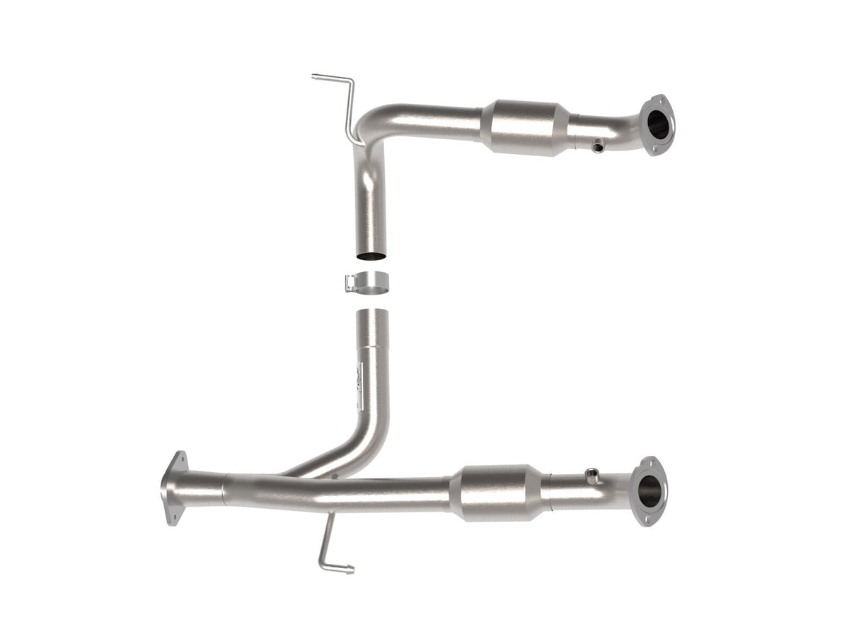 Twisted Steel Y-Pipe 2 to 3 Inch 409 Stainless Steel w/ Cat Toyota Tacoma 05-15 V6-4.0L aFe Power aFe Power