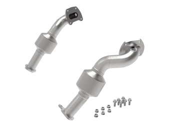 compare product Twisted Steel Downpipe 2-1/2 to 2-1/4 Inch 409 Stainless Steel w/ Cat Toyota Tacoma 16-19 V6-3.5L aFe Power
