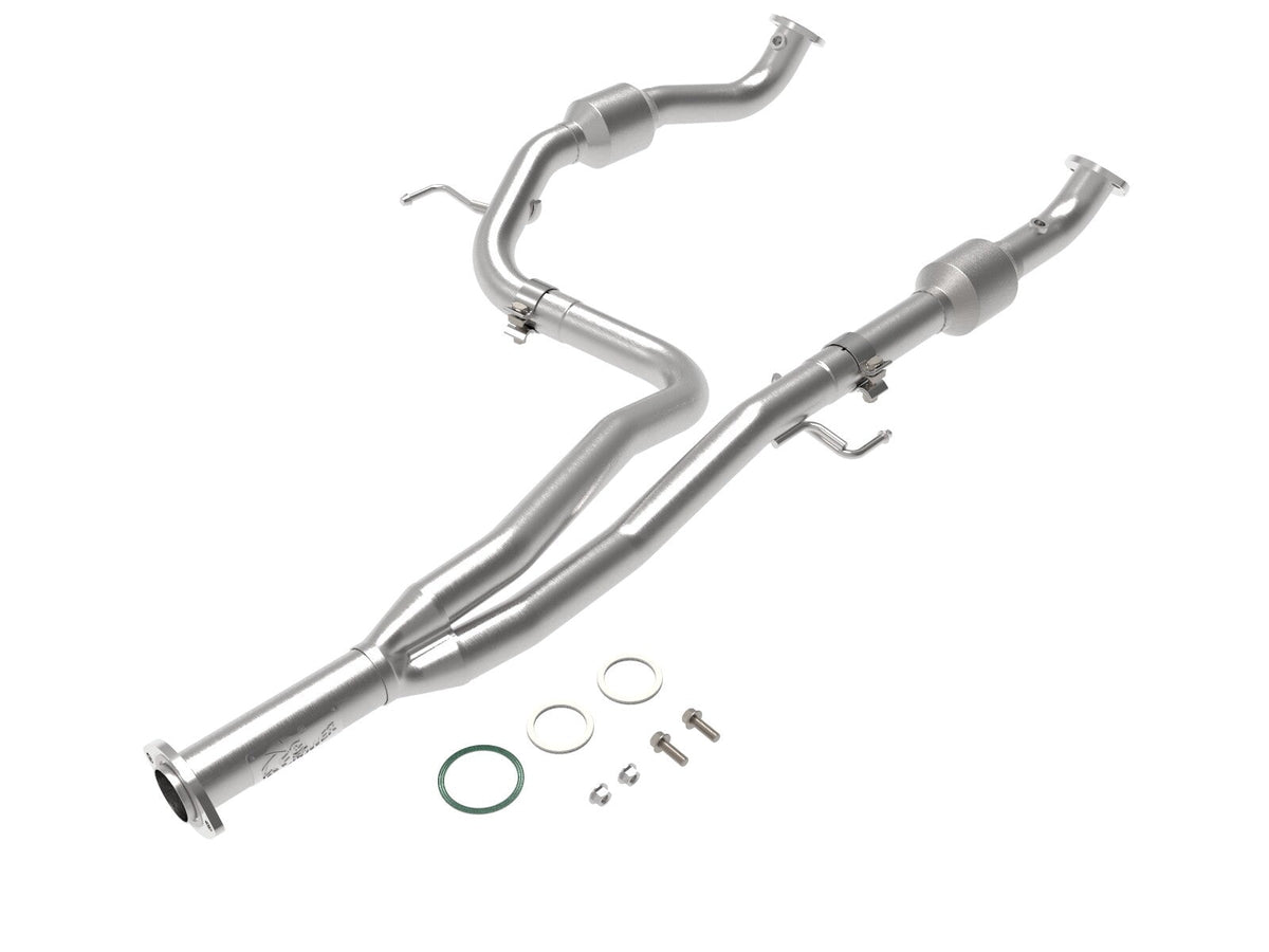 Twisted Steel Y-Pipe 2-1/4 to 2-1/2 Inch 409 Stainless Steel w/ Cat Toyota Tacoma 16-19 V6-3.5L (4WD) aFe Power aFe Power
