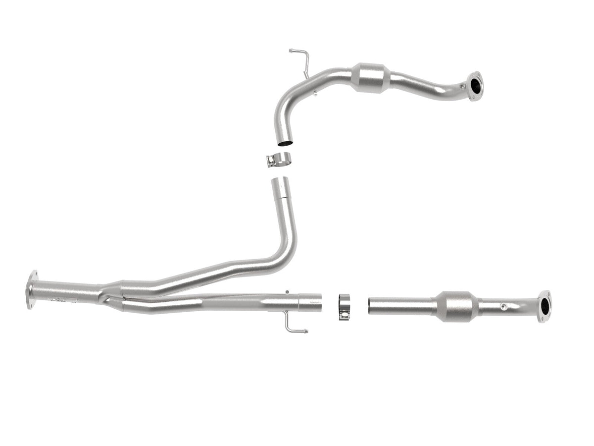 Twisted Steel Y-Pipe 2-1/4 to 2-1/2 Inch 409 Stainless Steel w/ Cat Toyota Tacoma 16-19 V6-3.5L (4WD) aFe Power aFe Power