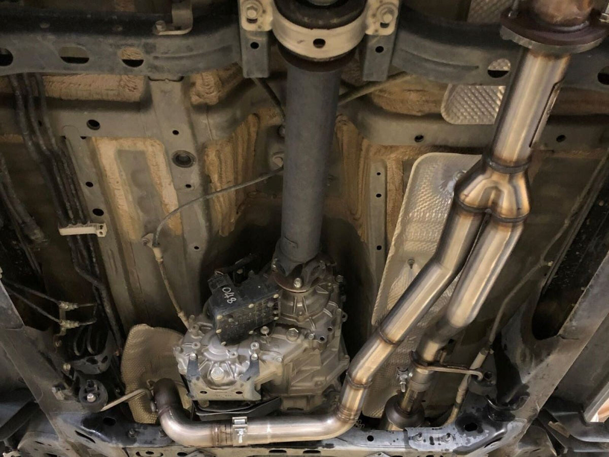 Twisted Steel Y-Pipe 2-1/4 to 2-1/2 Inch 409 Stainless Steel w/ Cat Toyota Tacoma 16-19 V6-3.5L (4WD) aFe Power aFe Power