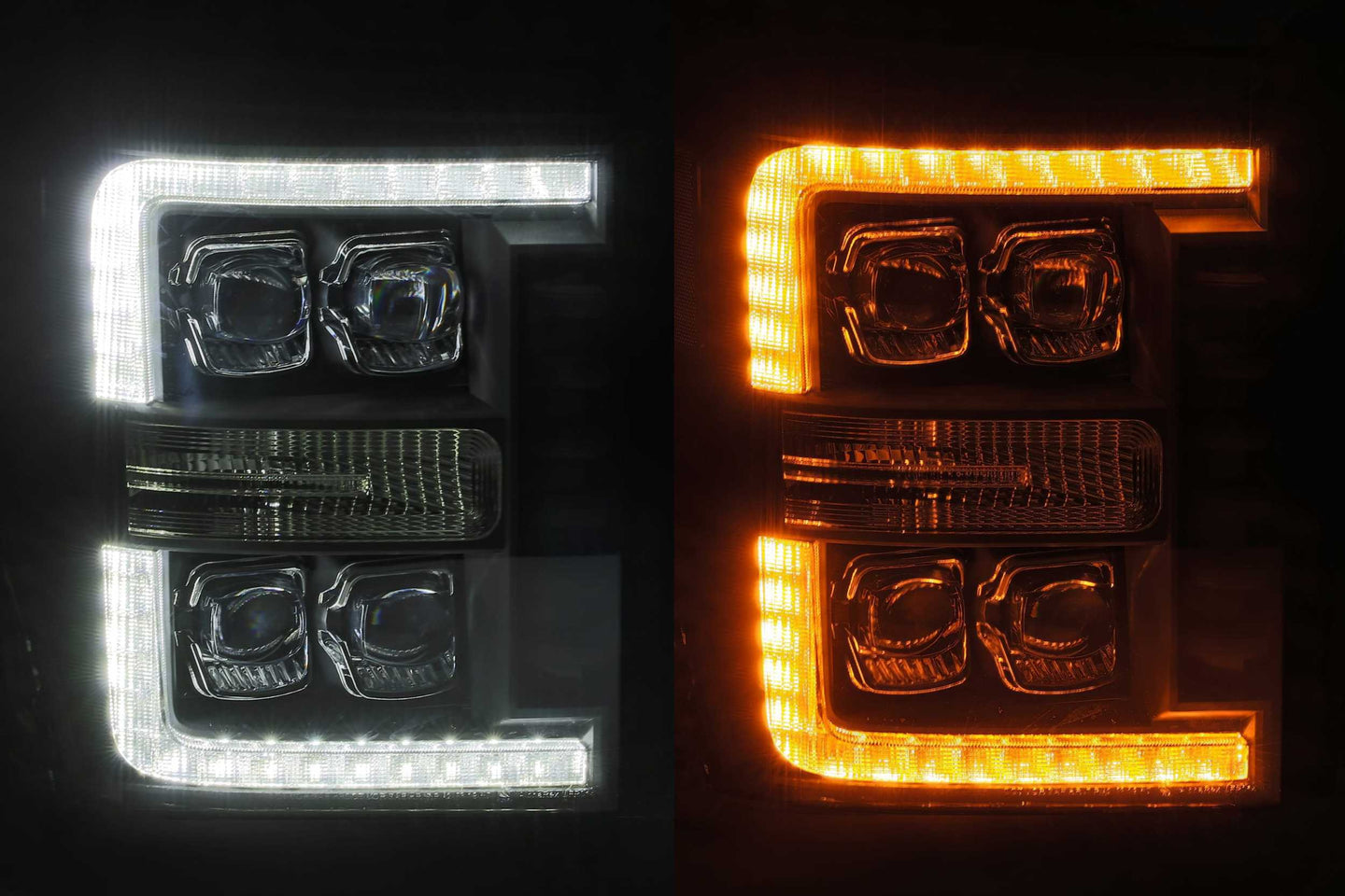 FORD SUPER DUTY (11-16): ALPHAREX NOVA HEADLIGHTS LED Projector Headlights Driven Light Group