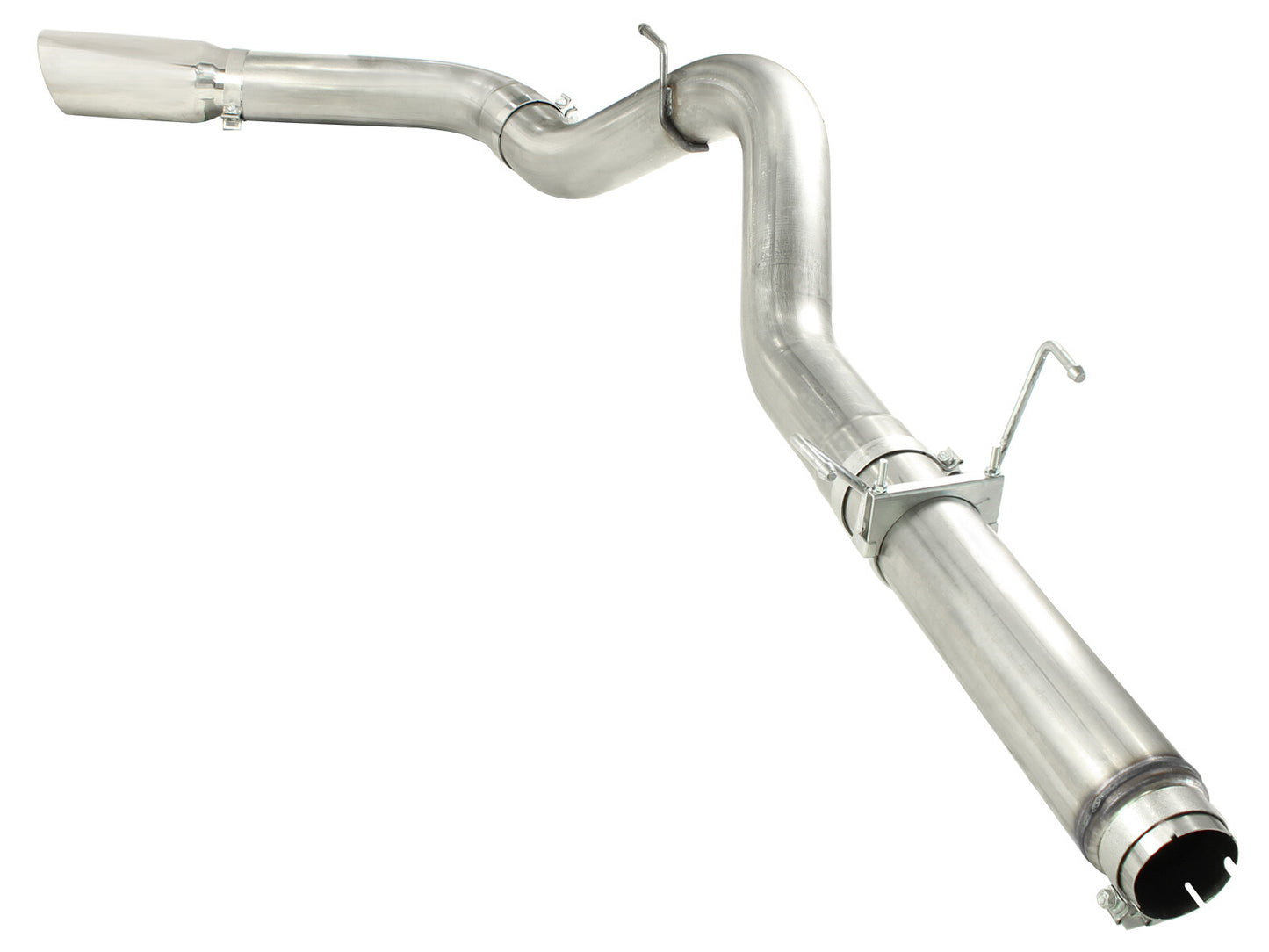 Atlas 5 Inch Aluminized Steel Dpf-Back Exhaust System w/Polished Tip Dodge Diesel Trucks 07.5-12 L6-6.7L (td) aFe Power