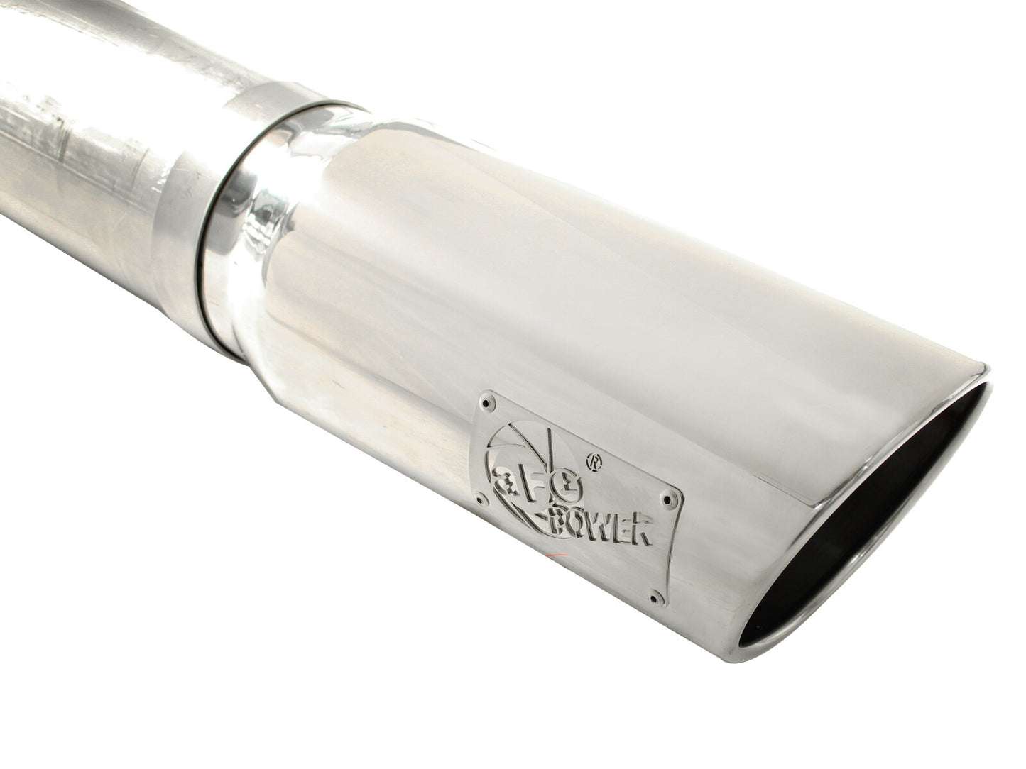 Atlas 5 Inch Aluminized Steel Dpf-Back Exhaust System w/Polished Tip Dodge Diesel Trucks 07.5-12 L6-6.7L (td) aFe Power