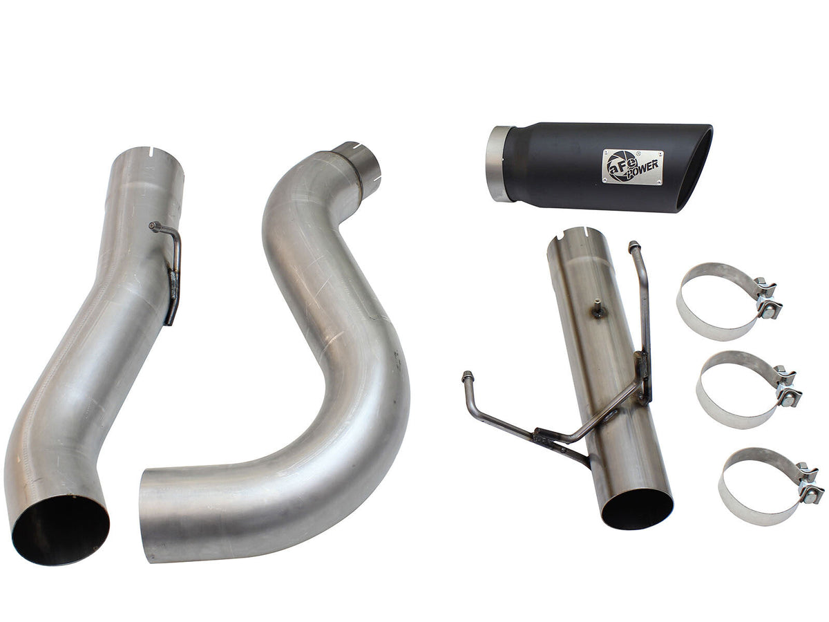 Atlas 5 Inch Aluminized Steel Dpf-Back Exhaust System w/Black Tip Dodge Ram Diesel Trucks 13-18 L6-6.7L (td) Crew Cab aFe Power aFe Power