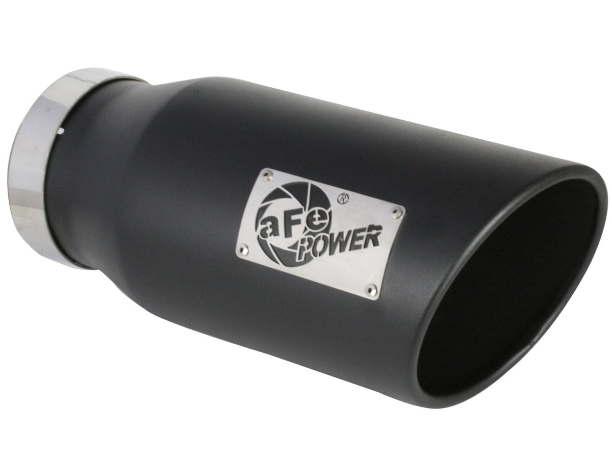 Atlas 5 Inch Aluminized Steel Dpf-Back Exhaust System w/Black Tip Ram Diesel Trucks 19-26 L6-6.7L (td) Crew Cab, Long Bed 8' Box 169 Inch Wheelbase Models aFe Power aFe Power