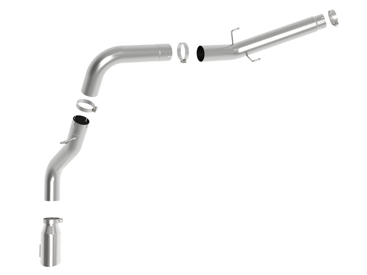 Atlas 5 Inch Aluminized Steel Dpf-Back Exhaust System w/Polished Tip Ram Diesel Trucks 19-26 L6-6.7L (td) Crew Cab Long Bed 8' Box 169 Inch Wheelbase aFe Power aFe Power