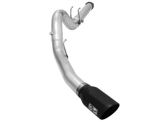 Atlas 5 Inch Aluminized Steel Dpf-Back Exhaust System w/Black Tip Ford Diesel Trucks 15-16 V8-6.7L (td) aFe Power aFe Power