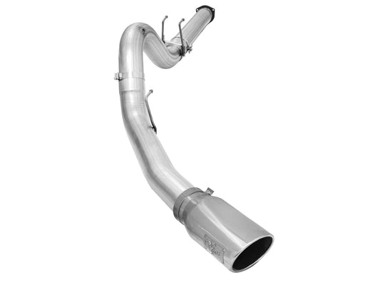 Atlas 5 Inch Aluminized Steel Dpf-Back Exhaust System w/Polished Tip Ford Diesel Trucks 15-16 V8-6.7L (td) aFe Power aFe Power
