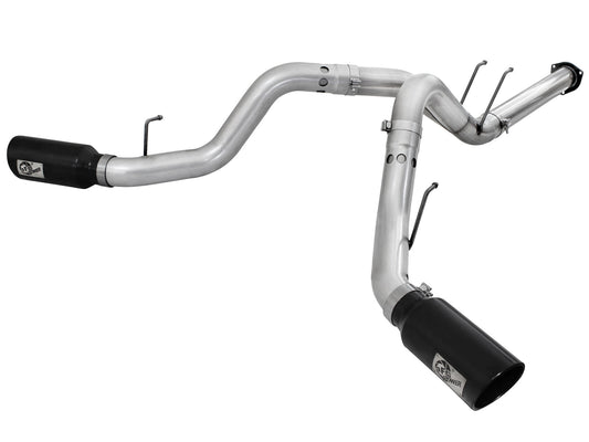 Atlas 4 Inch Aluminized Steel Dpf-Back Exhaust System w/Black Tip Ford Diesel Trucks 11-14 V8-6.7L (td) aFe Power aFe Power