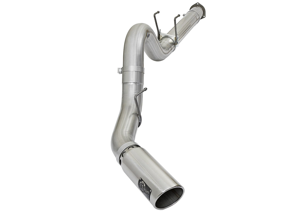 Atlas 5 Inch Aluminized Steel Dpf-Back Exhaust System w/Polished Tip Ford Diesel Trucks 17-26 V8-6.7L (td) aFe Power aFe Power