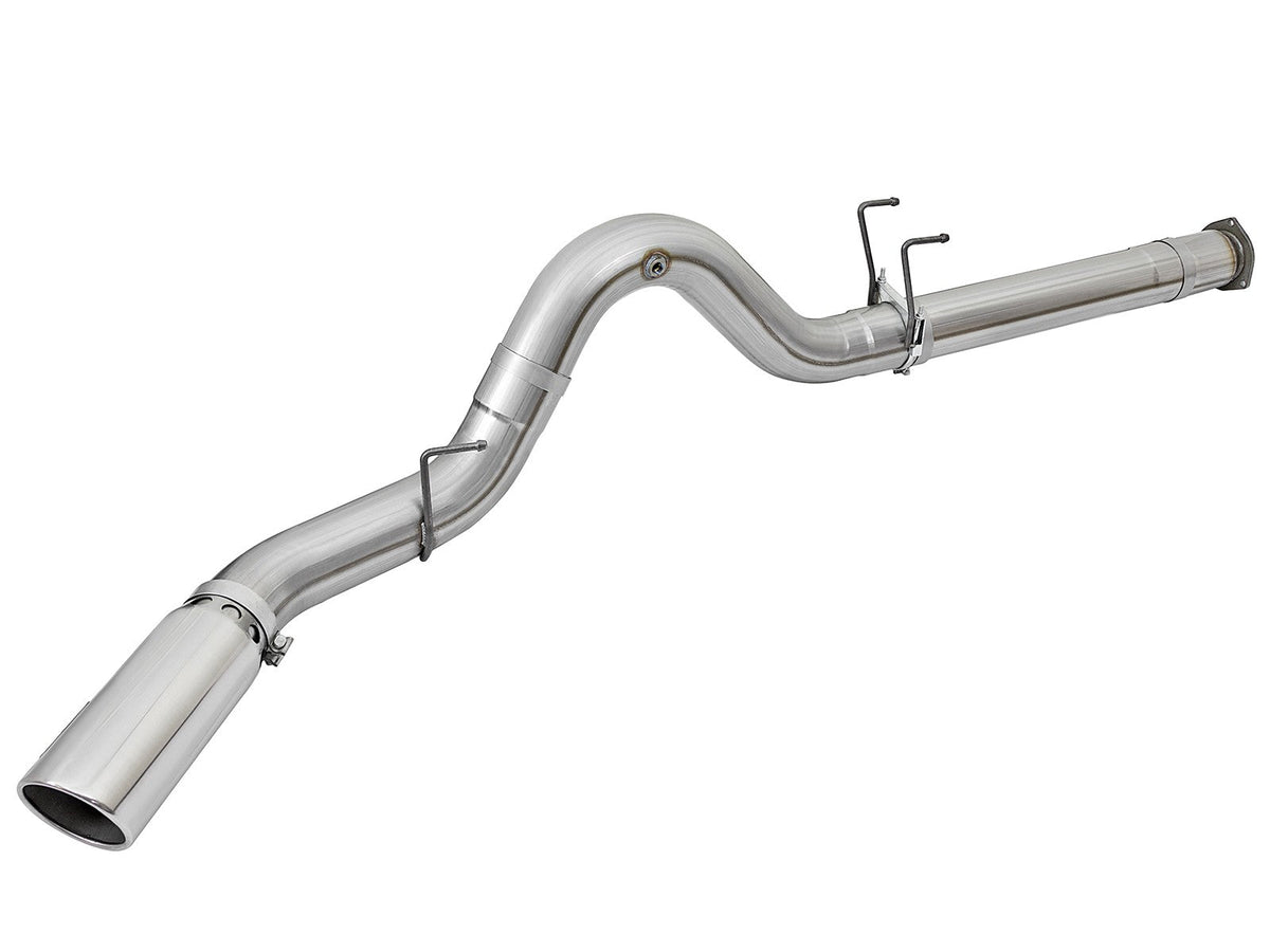 Atlas 5 Inch Aluminized Steel Dpf-Back Exhaust System w/Polished Tip Ford Diesel Trucks 17-26 V8-6.7L (td) aFe Power aFe Power