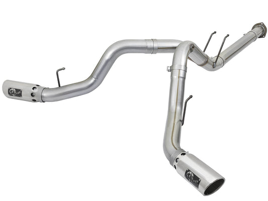 Atlas 4 Inch Aluminized Steel Dpf-Back Exhaust System w/Polished Tip Ford Diesel Trucks 17-26 V8-6.7L (td) aFe Power aFe Power