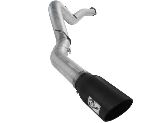 Atlas 5 Inch Aluminized Steel Dpf-Back Exhaust System w/Black Tip GM Diesel Trucks 07.5-10 V8-6.6L (td) Lmm aFe Power aFe Power