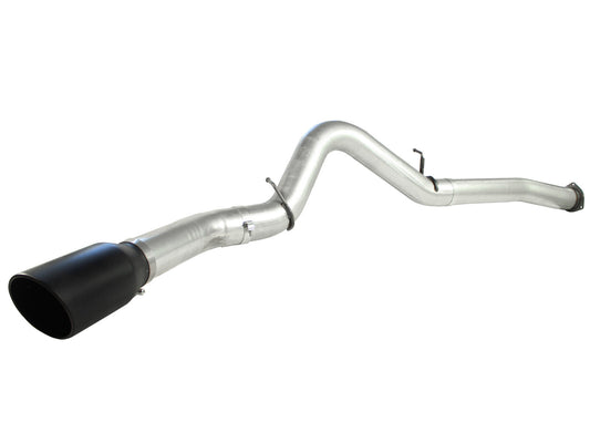Atlas 5 Inch Aluminized Steel Dpf-Back Exhaust System w/Black Tip GM Diesel Trucks 07.5-10 V8-6.6L (td) Lmm aFe Power